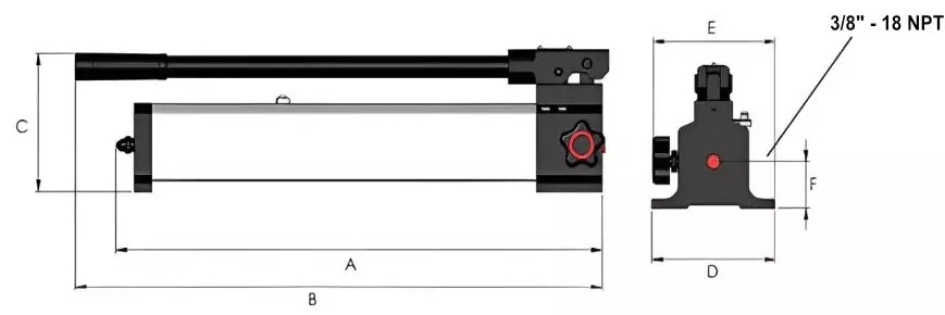 Pompe hydraulique aluminium